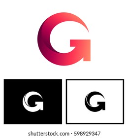 Letter G With Arrow Logo Design Template