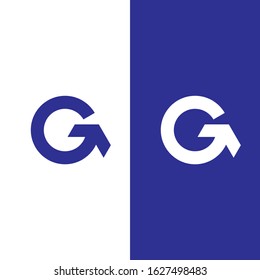 letter g arrow logo idea, initial g logo