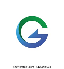 Letter G With Arrow Logo Template
