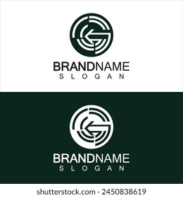 Letter G arrow logo vector template