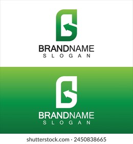 Buchstabe G Pfeil-Logo Vektorgrafik Vorlage