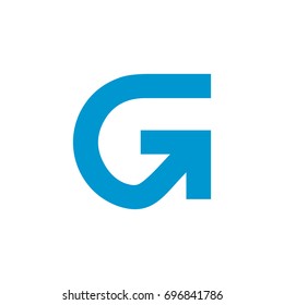 Letter G With Arrow Logo Vector