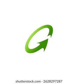 Letter G arrow with spine shape , logo, icon