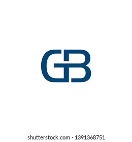 letter G B icon logo design concept