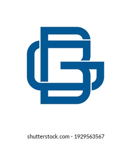logotipo de letra G y B, icono e ilustración