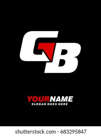 Letter G B logo template vector