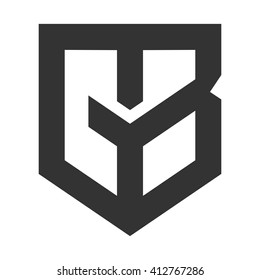 letter G and B logo vector.