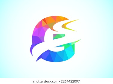 Letra G con plantilla vectorial de diseño de logotipo de retroespacio S o de ruta. Símbolo de alfabeto gráfico de estilo de polos bajos