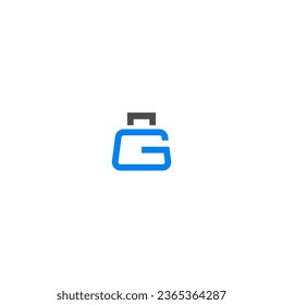  letter G bag logo vector image