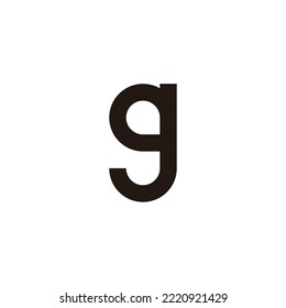 Letter g balloon, outline geometric symbol simple logo vector