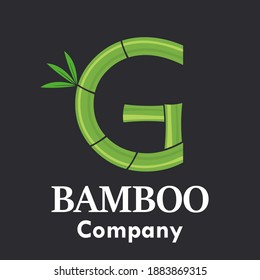 Letter g bamboo logo template illustration. Suitable for your business.