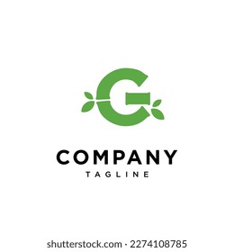 Letter G bamboo vector logo icon template