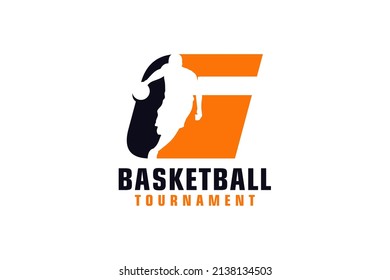 Letter G with Basketball Logo Design. Vector Design Template Elements for Sport Team or Corporate.