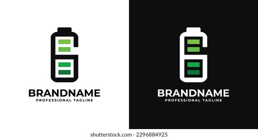 Logotipo de la batería de la letra G. Adecuado para cualquier negocio relacionado con Batería con G inicial.