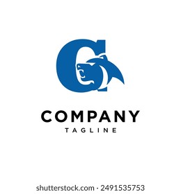 Letter G Bear Head Logo Icon Vector