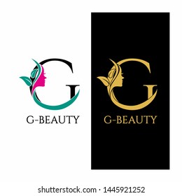 Letter G Beauty Logo Spa Nature Salon Skincare 