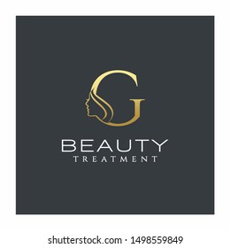 Letter G Beauty Logo Vector Icon