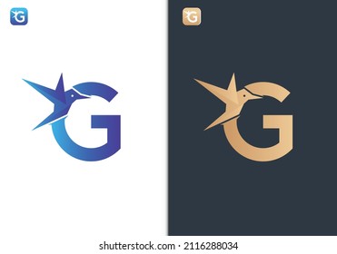 Letter G Bird Logo Design Template for Travel, tour, freedom and peace business