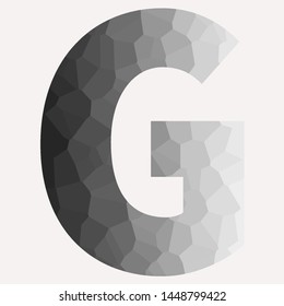 Letter G with black and white gradient
