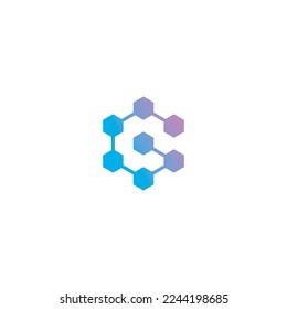 Letter G Blockchain Logo created Neatly Minimal Simple Modern