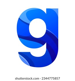 Logo für Buchstaben g blauer Farbverlauf-Design