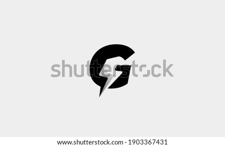  Letter G Bolt Logo Vector Design Icon Illustration