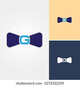 Letter G Bow Design Logo Vector