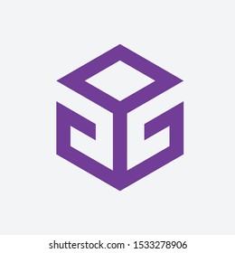 Letter G in Box Shape logo