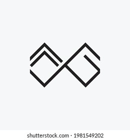 Letter A G Box vector design illustration