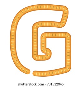 Letter g bread icon. Cartoon illustration of letter g bread vector icon for web