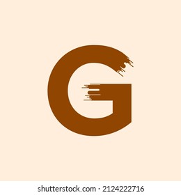 Letter G Brush Style logo or symbol template design
