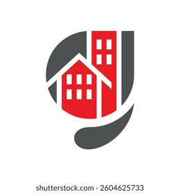 Letter G Building Real Estate Vector Logo Template