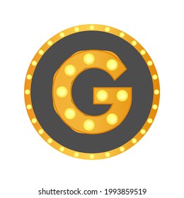 Letter g with bulb logo template illustration