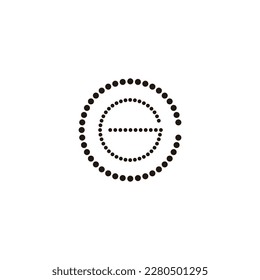 Letter G in C, circles, dots geometric simple symbol logo vector