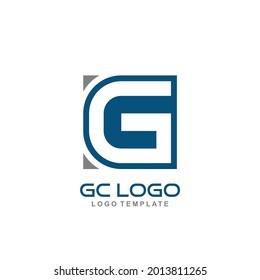 Letter G and C Logo design. GC icon. Vector illustration.