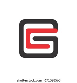 letter g and c logo, letter g and c maze logo