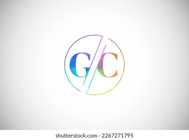 Buchstabe G C Vectorvorlage für Low-Poly-Logo-Design. Bildgebungs-Symbol für die Unternehmensidentität