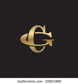 letter G and C monogram golden logo