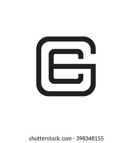 Letter G C Monogram Square Shape Stock Vector (Royalty Free) 398348155 ...