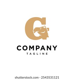Letter G Camel logo icon vector