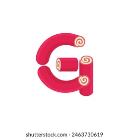 Letter G Candy Roll Logo icon vector template.eps