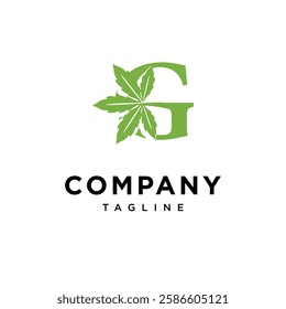 Letter G Cannabis Logo Icon Vector