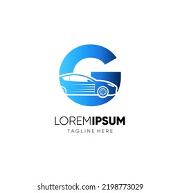 Letter G Car Logo Design Vector Icon Graphic Illustration 