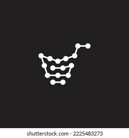 Letter G cart, molecules geometric symbol simple logo vector