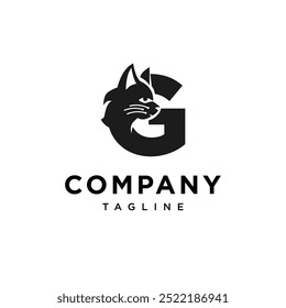 Letter G Cat logo icon vector