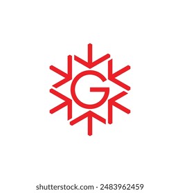 letter g center arrows swirl round logo vector   