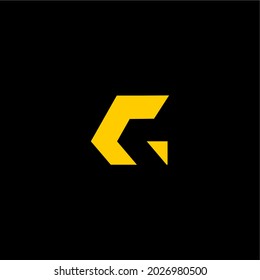 letra G o logotipo de CG simple y elegante