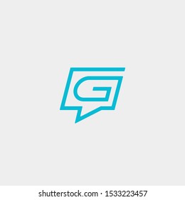 Letter G Chat Logo Template Vector Design