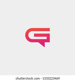 Letter G Chat Logo Template Vector Design