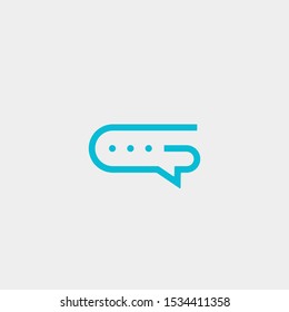 Letter G Chat Logo Template Vector Design
